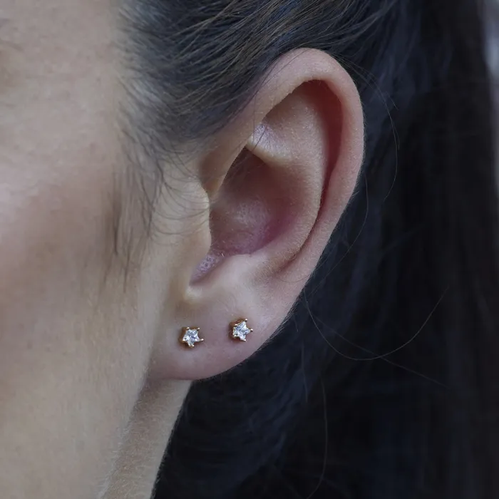 Teeny Sparkling Star Stud Earrings Scream Pretty Earrings