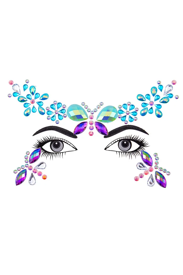 THE LUMi SHOP Earrings Blue Butterfly Rhinestone Crystal Face Jewels
