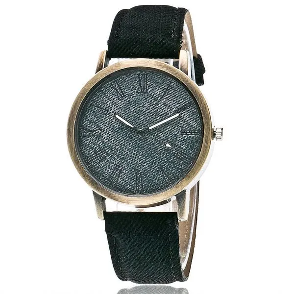 01 Watches W164 Black Denim Collection Quartz Watch