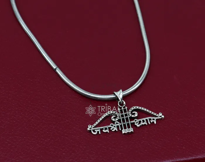925 sterling silver Trendy Divine Khatushyam ji Dhanush pendant unique Jai Shree Shyam pendant for both girls and boys jewelry ssp624 TRIBAL ORNAMENTS Necklaces 925 sterling silver Trendy Divine Khatushyam ji Dhanush pendant unique Jai Shree Shyam pendant for both girls and boys jewelry ssp624 TRIBAL ORNAMENTS Necklaces