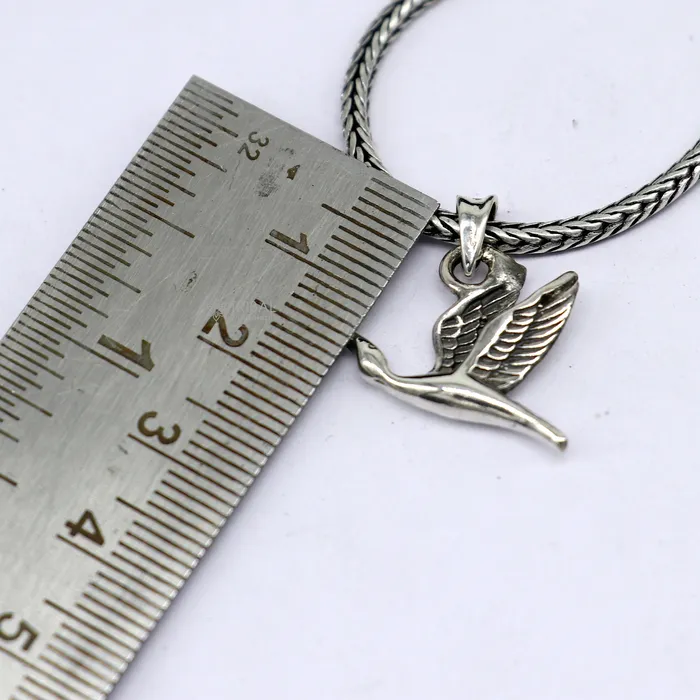 925 sterling silver unique design Hummingbird pendant wheat chain necklace locket best gifting jewelry Nsp715 TRIBAL ORNAMENTS Necklaces