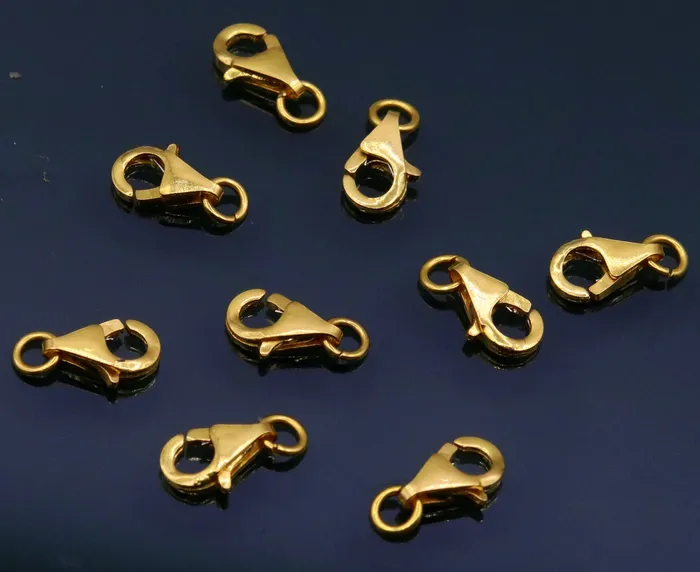 Bracelets TRIBAL ORNAMENTS 22kt yellow gold handmade excellent dolphin fish lock clasps closure for chain or bracelet for making jewelry Bracelets TRIBAL ORNAMENTS 22kt yellow gold handmade excellent dolphin fish lock clasps closure for chain or bracelet for making jewelry