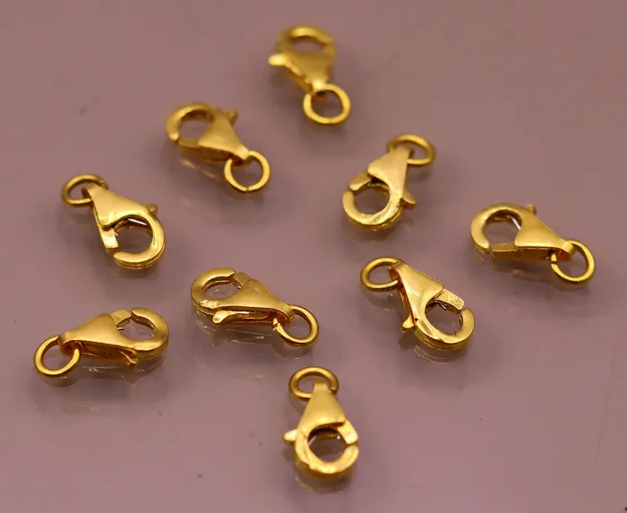 Bracelets TRIBAL ORNAMENTS 22kt yellow gold handmade excellent dolphin fish lock clasps closure for chain or bracelet for making jewelry Bracelets TRIBAL ORNAMENTS 22kt yellow gold handmade excellent dolphin fish lock clasps closure for chain or bracelet for making jewelry