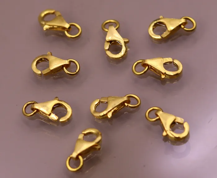 Bracelets TRIBAL ORNAMENTS 22kt yellow gold handmade excellent dolphin fish lock clasps closure for chain or bracelet for making jewelry Bracelets TRIBAL ORNAMENTS 22kt yellow gold handmade excellent dolphin fish lock clasps closure for chain or bracelet for making jewelry