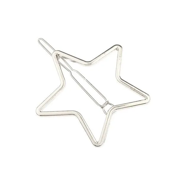 Earrings 01 H524 Silver Star Hair Clip