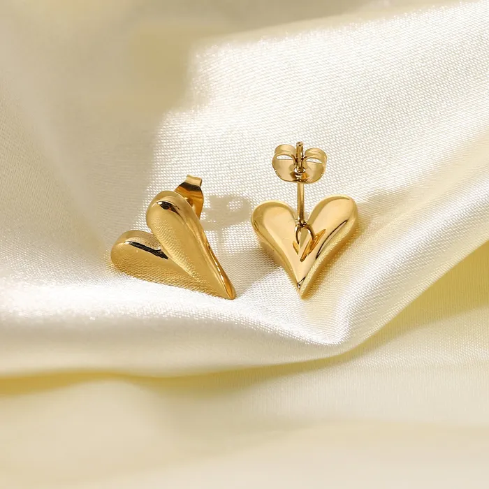 Earrings Jewelvers 14K GoldFilled Heart Stud Earrings Earrings Jewelvers 14K GoldFilled Heart Stud Earrings