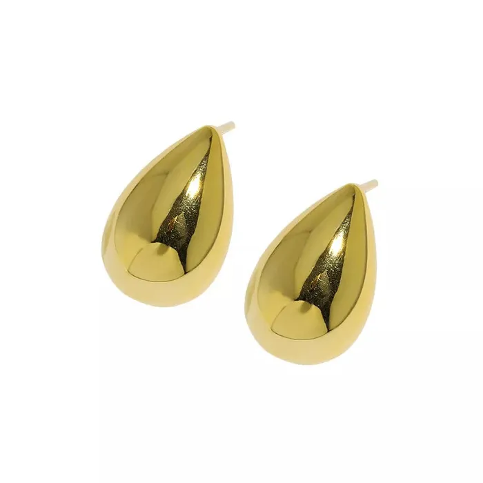 Earrings Jewelvers 925 Sterling Silver and 18K GoldFilled Water Drop Stud Earrings