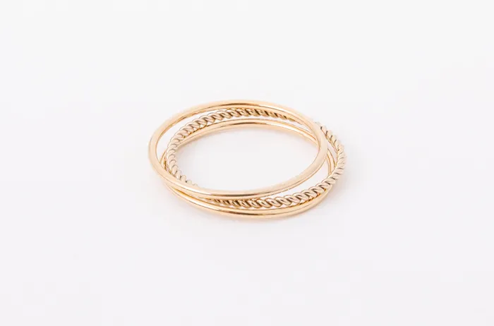 Hey June Rings Ring Stack Plain Braided Plain
