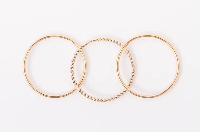 Hey June Rings Ring Stack Plain Braided Plain
