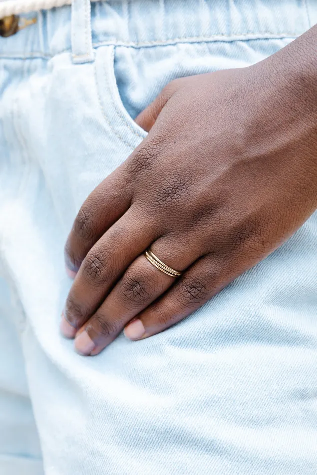 Hey June Rings Ring Stack Plain Braided Plain