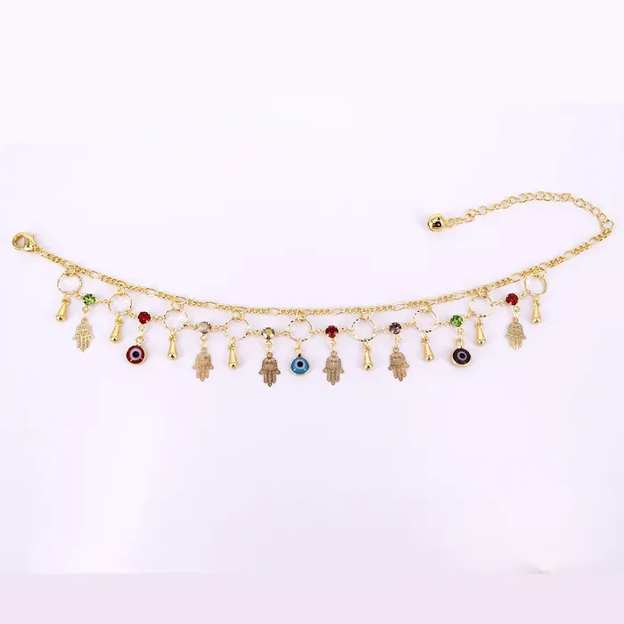 Jewelvers 18K GoldFilled Charm Anklet For Women PreStyled Sets Jewelvers 18K GoldFilled Charm Anklet For Women PreStyled Sets