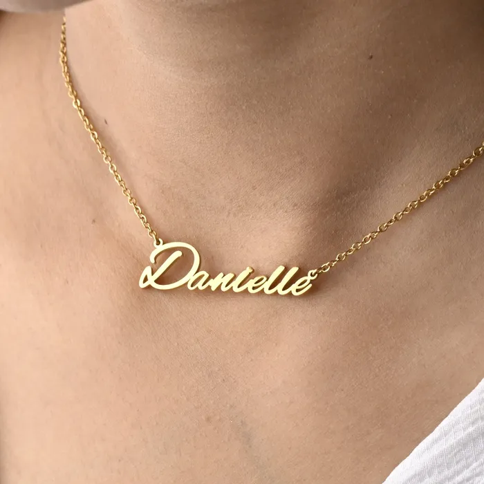 Jewelvers Necklaces 18K GoldFilled Custom Name Necklace Personalized Necklace Script Necklace Jewelvers Necklaces 18K GoldFilled Custom Name Necklace Personalized Necklace Script Necklace