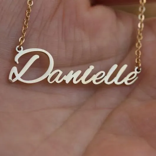 Jewelvers Necklaces 18K GoldFilled Custom Name Necklace Personalized Necklace Script Necklace