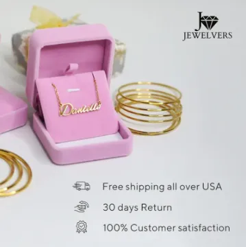 Jewelvers Necklaces 18K GoldFilled Custom Name Necklace Personalized Necklace Script Necklace