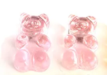 L316 Light Pink Gummy Bear Earrings 02 Earrings