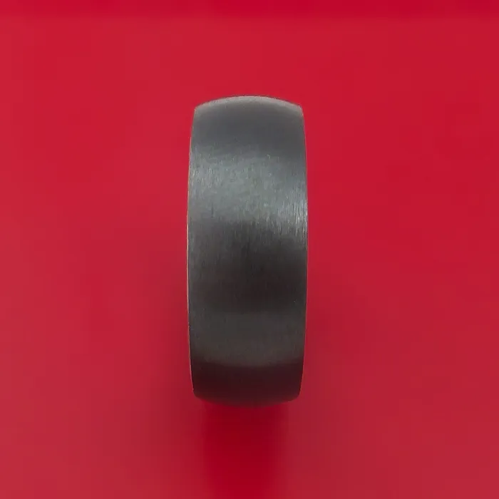 Lashbrook Rings Black Zirconium Ring with Interior Hardwood Sleeve Custom Made Band Lashbrook Rings Black Zirconium Ring with Interior Hardwood Sleeve Custom Made Band