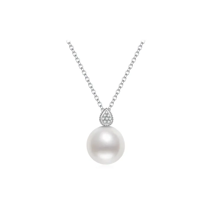 Necklaces 18K Solid Gold Australian White South Sea Pearl Necklace KN00231 Pearly Lustre Necklaces 18K Solid Gold Australian White South Sea Pearl Necklace KN00231 Pearly Lustre