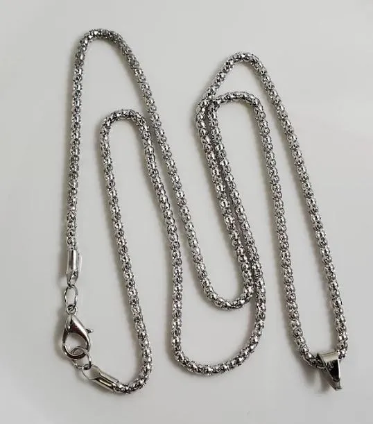 Necklaces alice AZ1254 Silver 23 Chain Necklace with Clasp