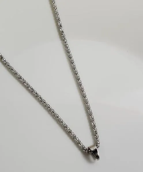 Necklaces alice AZ1254 Silver 23 Chain Necklace with Clasp