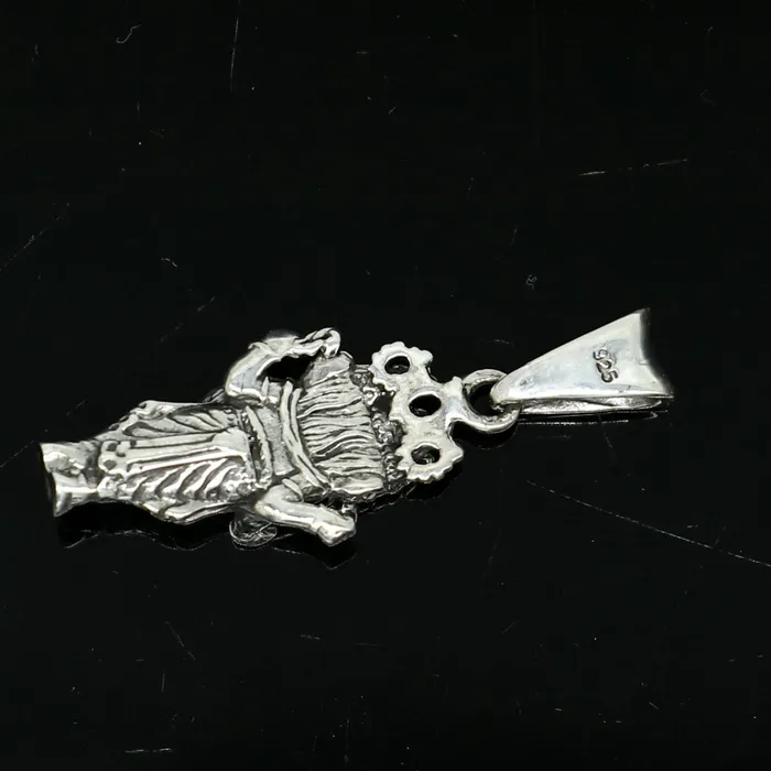 Necklaces TRIBAL ORNAMENTS 925 sterling silver handmade Hindu idol divine Standing Ganesha best unisex gifting blessing pendant stylish tribal jewelry India ssp550
