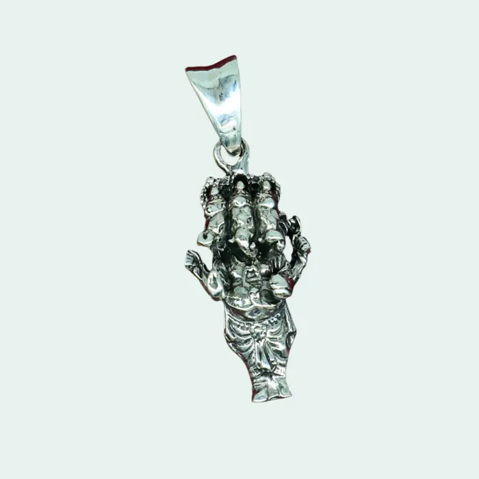 Necklaces TRIBAL ORNAMENTS 925 sterling silver handmade Hindu idol divine Standing Ganesha best unisex gifting blessing pendant stylish tribal jewelry India ssp550