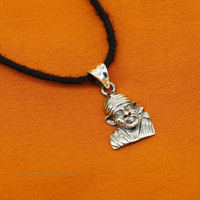 Necklaces TRIBAL ORNAMENTS 925 sterling silver handmade Indian deity divine Sai Baba pendant stylish unisex pendant locket personalized jewelry tribal jewelry ssp868 Necklaces TRIBAL ORNAMENTS 925 sterling silver handmade Indian deity divine Sai Baba pendant stylish unisex pendant locket personalized jewelry tribal jewelry ssp868