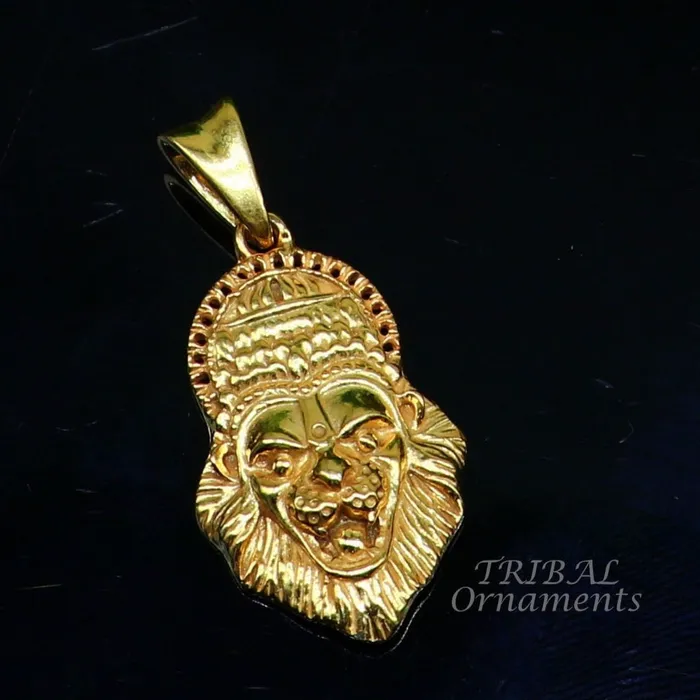 Necklaces TRIBAL ORNAMENTS GOLD POLISHED 925 STERLING SILVER GOD VISHNU NARSIMHA PENDANT nsp545 Necklaces TRIBAL ORNAMENTS GOLD POLISHED 925 STERLING SILVER GOD VISHNU NARSIMHA PENDANT nsp545