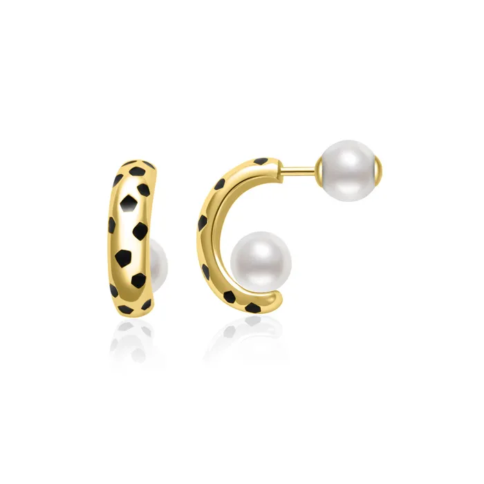 Pearly Lustre Earrings Elegent Freshwater Pearl Earrings WE00790 SAFARI