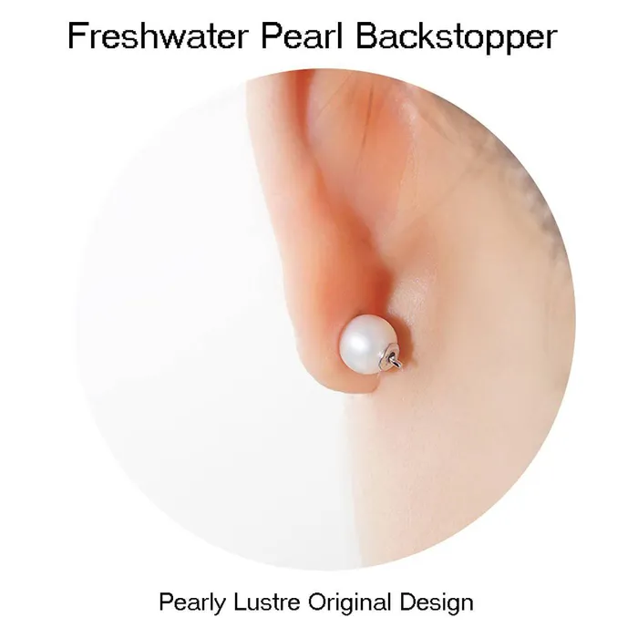 Pearly Lustre Earrings Elegent Freshwater Pearl Earrings WE00790 SAFARI