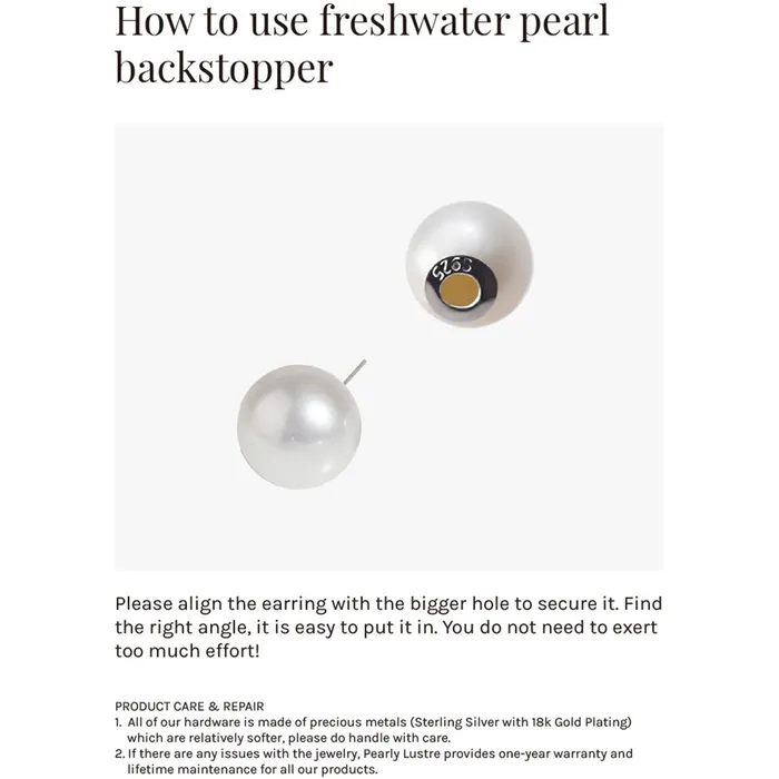 Pearly Lustre Earrings Elegent Freshwater Pearl Earrings WE00790 SAFARI