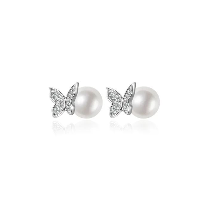 Pearly Lustre Earrings Top Grade Freshwater Pearl Earrings WE00691 GARDENS