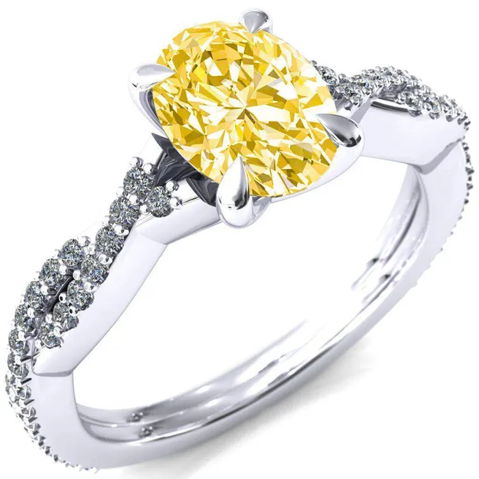 Rings Amberley Oval Canary Yellow 4 Claw Prong 12 Infinity Diamond Accent Ring Engagement Ring Fire Brilliance Rings Amberley Oval Canary Yellow 4 Claw Prong 12 Infinity Diamond Accent Ring Engagement Ring Fire Brilliance