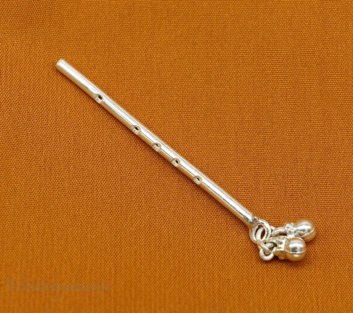 Rings TRIBAL ORNAMENTS Small Flute Solid sterling silver handmade idol krishna flute silver bansuri laddu gopala flute little krishna flute puja art su576 Rings TRIBAL ORNAMENTS Small Flute Solid sterling silver handmade idol krishna flute silver bansuri laddu gopala flute little krishna flute puja art su576
