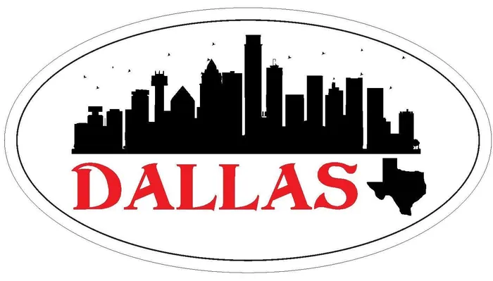 Rings Winter Park Products STD3715 Dallas Texas Oval Bumper Sticker