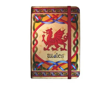 Royal Tara Earrings Welsh Dragon Foil Note Book