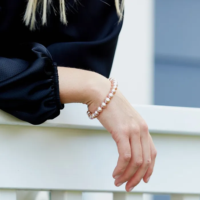 spt Bracelets 95105mm Peach Freshwater Pearl Bracelet AAAA Quality