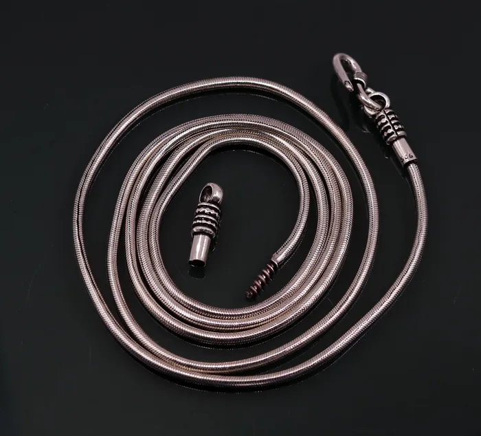 TRIBAL ORNAMENTS 18 to 30 925 sterling silver handmade gorgeous screw chain pendant chain amazing snake chain tribal oxidized customized necklace ch84 Necklaces
