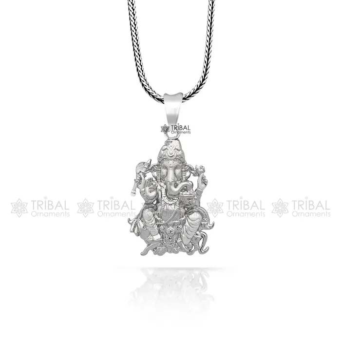 TRIBAL ORNAMENTS 925 sterling silver Lord GANESHA unique design pendant necklace Lord Ganesha unique style handmade pendant for unisex Nsp818 Necklaces TRIBAL ORNAMENTS 925 sterling silver Lord GANESHA unique design pendant necklace Lord Ganesha unique style handmade pendant for unisex Nsp818 Necklaces
