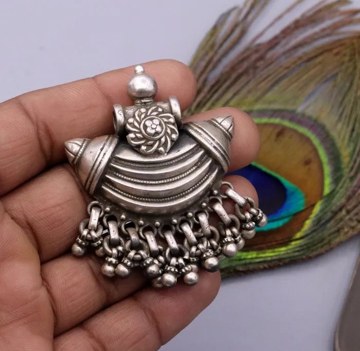 TRIBAL ORNAMENTS Necklaces 925 Sterling silver handmade gorgeous amulet pendant oxidized customized pendant belly dance temple jewelry bellydance rajasthan india nsp13 TRIBAL ORNAMENTS Necklaces 925 Sterling silver handmade gorgeous amulet pendant oxidized customized pendant belly dance temple jewelry bellydance rajasthan india nsp13