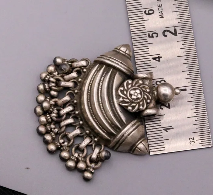 TRIBAL ORNAMENTS Necklaces 925 Sterling silver handmade gorgeous amulet pendant oxidized customized pendant belly dance temple jewelry bellydance rajasthan india nsp13 TRIBAL ORNAMENTS Necklaces 925 Sterling silver handmade gorgeous amulet pendant oxidized customized pendant belly dance temple jewelry bellydance rajasthan india nsp13