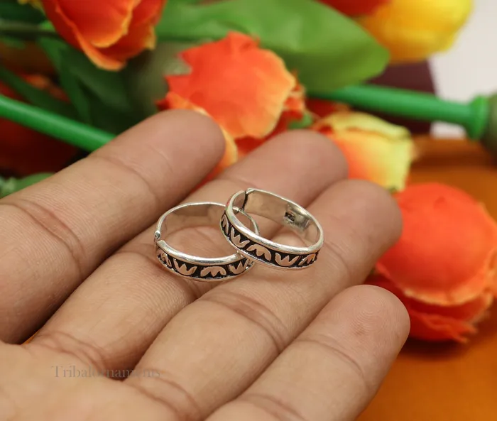 TRIBAL ORNAMENTS Rings 925 sterling silver elegant designer 45mm adjustable toe ring band toe band stylish modern womens brides jewelry from india toer100 TRIBAL ORNAMENTS Rings 925 sterling silver elegant designer 45mm adjustable toe ring band toe band stylish modern womens brides jewelry from india toer100