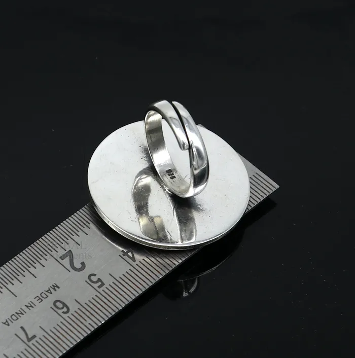 TRIBAL ORNAMENTS Rings 925 sterling solid silver fabulous craftsmanship vintage antique design tribal adjustable ring band for women from Rajasthan India ring487