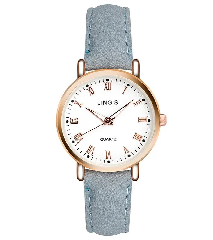 W406 Pale Blue Roman Numerals Quartz Watch polly Watches