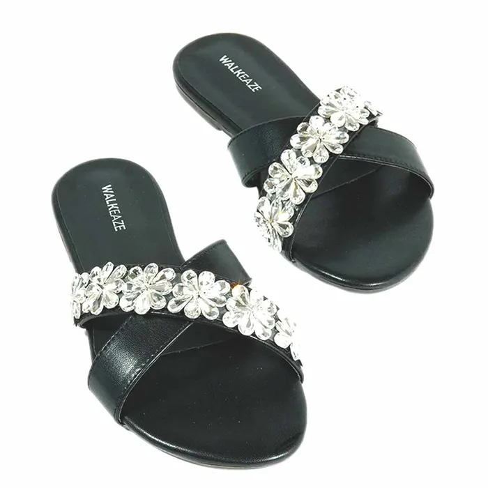 Walkeaze Earrings Women Formal Slippers 40808S