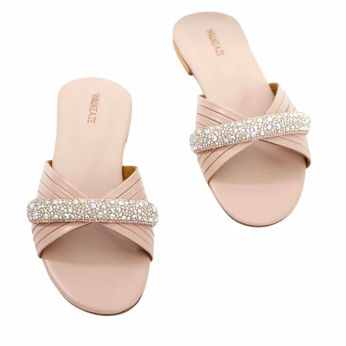 Walkeaze Earrings Women Formal Slippers 40844S