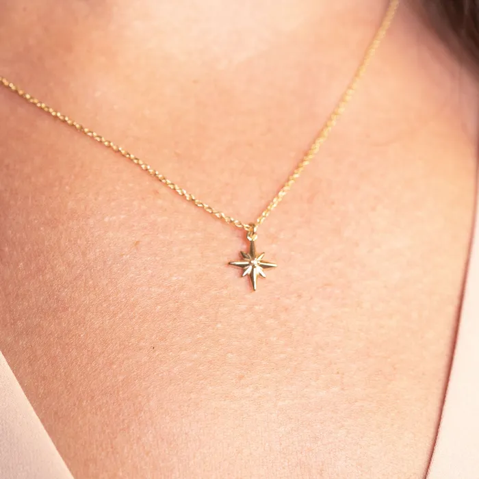 14k Northstar Diamond Necklace RG Necklaces