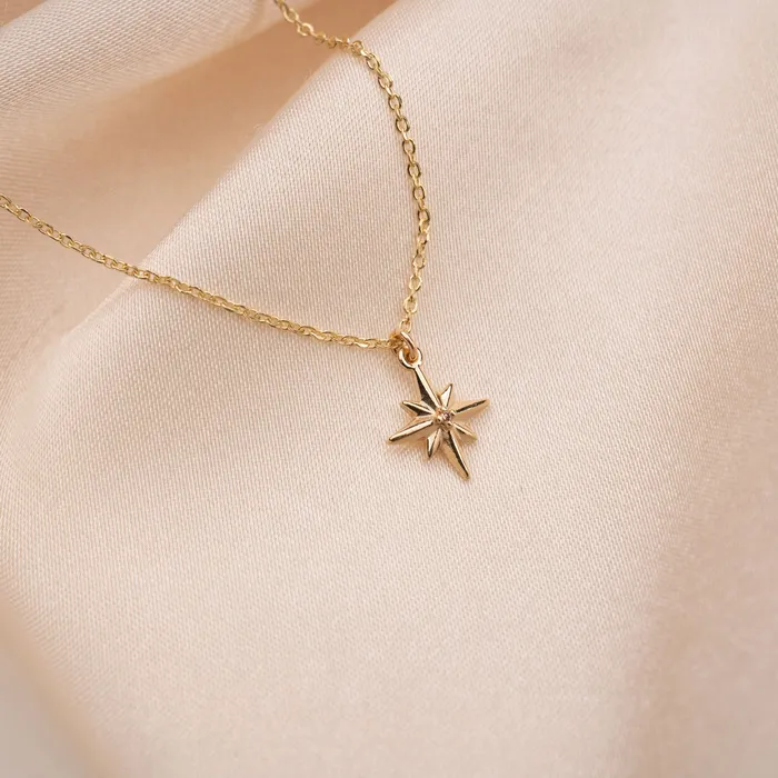 14k Northstar Diamond Necklace RG Necklaces