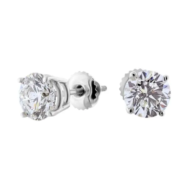 14kt White Gold Diamond Stud Earrings 350ct approx Total Weight Round Brilliant Diamonds ST25000 Diamond Source NYC Earrings