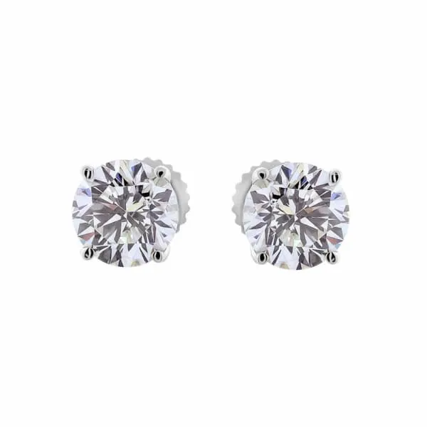 14kt White Gold Diamond Stud Earrings 350ct approx Total Weight Round Brilliant Diamonds ST25000 Diamond Source NYC Earrings