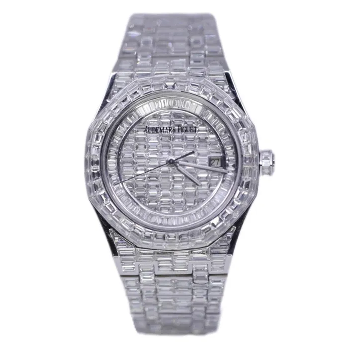 Audemars Piguet Bracelets Audemars Piguet Royal Oak Chandelier Custom Iced Out 41mm Mens Watch Ref 15400st Pave Diamond Dial 18K White Gold Diamond Bracelet Audemars Piguet Bracelets Audemars Piguet Royal Oak Chandelier Custom Iced Out 41mm Mens Watch Ref 15400st Pave Diamond Dial 18K White Gold Diamond Bracelet